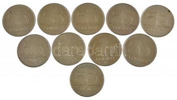 2018. 50Ft Cu-Ni "Birkózó Világbajnokság" (10x) T:1-,2 Adamo FOEM14