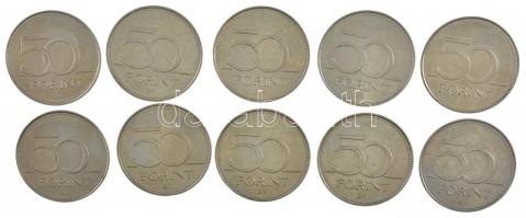 2016. 50Ft Cu-Ni "Hetvenéves a forint" (10x) T:1-,2