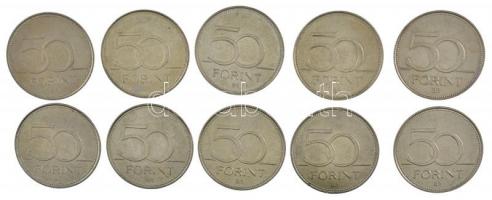 2016. 50Ft Cu-Ni "Hetvenéves a forint" (10x) T:1-,2