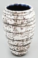 Retró kerámia váza, jelzés nélkül, hibátlan, m: 19 cm