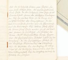 cca 1930-1940 3 db régi iskolai füzet, kettő tartalommal, egy üres. Vegyes állapotban