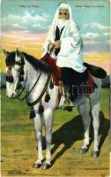 Türkin zu Pferd / Dame Turque a cheval / Turkish lady with horse (fl)