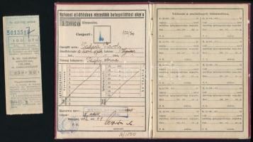 cca 1942 Vegyes papírrégiség tétel, Kerba igényjogosultsági igazolvány, katonatiszt és felesége eskü...