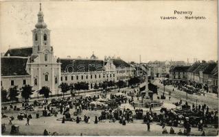 1911 Pozsony, Pressburg, Bratislava; Vásártér / Marktplatz / market (EK)