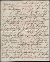 1816 Trencsén, német nyelvű levél olvashatatlan címzettel és aláírással, 3 beírt oldal / 1816 Trenci...