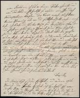 1816 Trencsén, német nyelvű levél olvashatatlan címzettel és aláírással, 3 beírt oldal / 1816 Trenci...