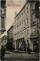 1911 Pozsony, Pressburg, Bratislava; Halászkapu utca, dohány és Deutsch üzlete / Fischerthor / street, shops (fl)