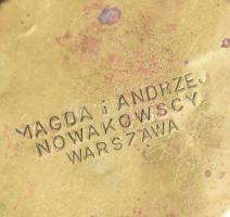 Mid-Century Figurative Art by Magda és Andrzej Nowakowscy (1938 - 2008): Kígyó / Wąż, névjegy tartó,...