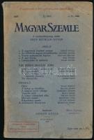 1928 Magyar Szemle II. köt., 4. (8.) szám. Szerk.: Szekfű Gyula. Bp., 1928, Magyar Szemle Társaság (Pesti Könyvnyomda Rt.), XX + 305-408 + VIII p. Kiadói papírkötés, kissé sérült, foltos borítóval.