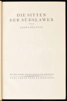 Belovic, Jasna: Die Sitten der Südslawen. Dresden, 1927, Paul Aretz Verlag. Számos fekete-fehér képtáblával illusztrálva. Német nyelven. Kiadói aranyozott egészvászon-kötés, kissé foltos borítóval, sérült gerinccel, tulajdonosi névbélyegzővel, ex libris-szel.