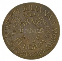 Belgium DN "Jan Wüst & Juliana de Moor" kétoldalas, öntött bronz névjegyérem (44mm) T:...