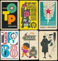 14 db kártyanaptár az 1960-as évekből