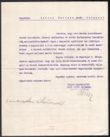 1910 Bárdi Automobil Rt. fejléces gépelt levele Heltay Ferenc (Heltai Ferenc (1861 - 1913), Oszlop u...