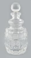 Csiszolt kristályüveg likőrös palack, hibátlan, m: 25 cm