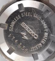 Seiko Hi-Beat automata, női karóra, kék számlappal, bőr szíjjal, működik, szép állapotban, d: 24 mm