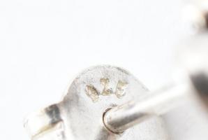 Ezüst (Ag) gyöngyös köves fülbevaló, jelzett, bruttó: 7,92g