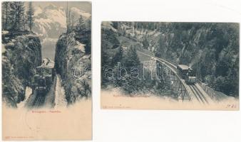 50 db RÉGI hosszú címzéses, használatlan svájci város képeslap vegyes minőségben / 50 pre-1910 unuse...