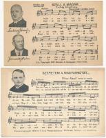 13 db RÉGI magyar kottás zenés képeslap / Hungarian music sheets - 13 pre-1945 postcards