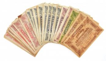1946. 51db-os Adópengő bankjegytétel, közte 1.000.000AP fordított címerrel, valamint sorszámos és sorszám nélküli, vízjeles és vízjel nélküli darabok T:III,III-