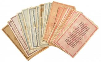 1946. 51db-os Adópengő bankjegytétel, közte 1.000.000AP fordított címerrel, valamint sorszámos és so...