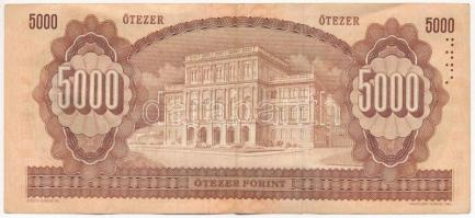 1990. 5000Ft "J 19034735" T:III 
Hungary 1990. 5000 Forint "J 19034735" C:F 
A...