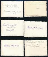1941-1943 Erdélyi utazások fotói, 20 db, közte Borszék (7 db, Nagykároly (3 db), Gencs (2 db), Tusná...