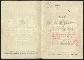 1917-1922 Jánoshalma, Általános Takarékpénztár Rt. betétkönyve