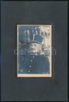 1913, Sárbogárd, Füry Lajos katonatiszt (százados?) keményhátú fotója, 17x11 cm
