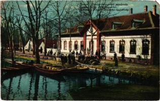 1915 Zimony, Semlin, Zemun; Stanica magyarski parobroda / Ung. Schiffsagentur / Magyar Hajózási Ügynökség / Hungarian ship agency (EM)