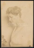 cca 1910 3 db kifakult női 12x16 cm