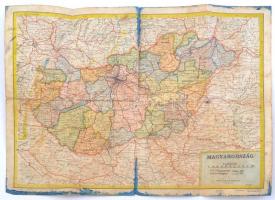 cca 1930 Magyarország térképe, 1 : 1.500.000, Bp., Kókai Lajos kiadása, kisebb szakadásokkal, foltos, 42x32 cm
