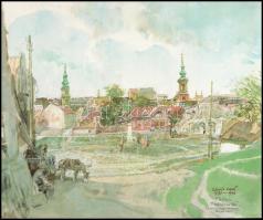 Zórád Ernő (1911-2004) akvarellfestményeiről készült 6 db modern nyomat, 30x25 cm