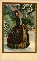Italian lady art postcard. Degami 1027. s: T. Corbella