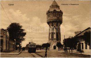 Budapest IV. Újpest, víztorony, A-jelzésű villamos, Beck vendéglő és söntés