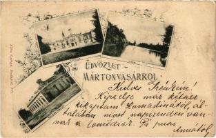 Martonvásár, takarékpénztár, kastély, park és tó. Klösz György Art Nouveau, floral (Rb)