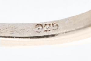 Ezüst (Ag) gyökér rubin, smaragd, zafír gyűrű, m: 52 , jelzett, bruttó:4,63g