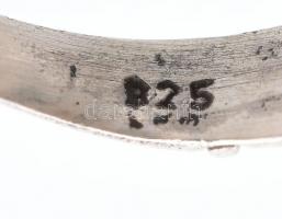 Ezüst (Ag) köves monumentális gyűrű, m: 58, jelzett, bruttó:12,79g