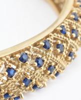 Ezüst (Ag) köves karperec, d: 6cm, jelzett, bruttó:17,9g