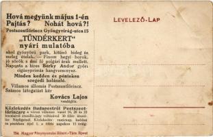 Budapest XVIII. Pestszentlőrinc, Pusztaszentlőrinc, Szentlőrinc; Tündérkerti vendéglő részlet, kert ...