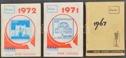 3 db Israel katalógus (1967, 1971, 1972)