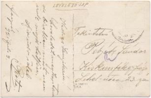 1921 Fonyód, A Balatoni Halászok zászlókeresztelési ünnepélye a római katolikus templom előtt. photo