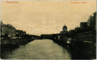 Nagyvárad, Oradea; Körösparti részlet, zsinagóga. W.L. (?) 966. / Cris riverside, synagogue (EB)