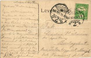 1907 Nagyvárad, Oradea; Bémer tér, villamos, Magyar Általános Hitelbank, Frankl Róza és Ausländer üz...