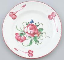 4 db, antik francia/belga fajansz tanyer c. 1750-1800 körül, jelzés nélkül, koruknak megfelelő állap...