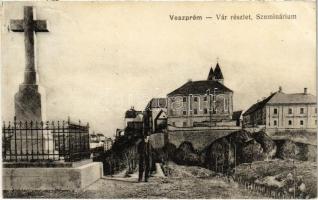 1917 Veszprém, Vár részlet és Szeminárium (EK)