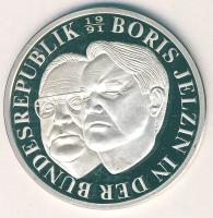 NSZK 1991. "Jelcin" Ag 34,5g eredeti díszdobozban (sérült) T:PP