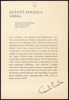 Szántó Piroska 6 db kiállítási katalógusa, közte egy ALÁÍRT. Fekete-fehér és színes reprodukciókkal ...