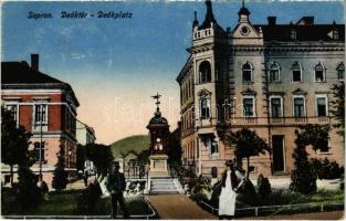 1925 Sopron, Deák tér. Schöll Anna kiadása (EB)