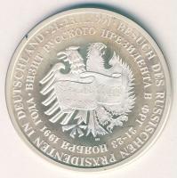 NSZK 1991. "Jelcin" Ag 34,5g eredeti díszdobozban (sérült) T:PP