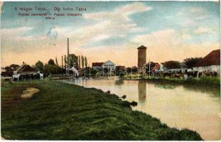 1912 Poprád (Magas-Tátra, Vysoké Tatry), folyópart / riverside (EK)